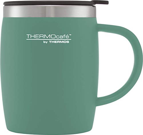 THERMOcafè by Thermos Desk Mug, Plastic, Duck Egg, 1 Count (Pack of 1)