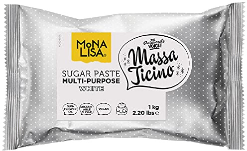 Massa Ticino Mona Lisa Zuckerpaste für Kuchen, 1 kg, Weiß