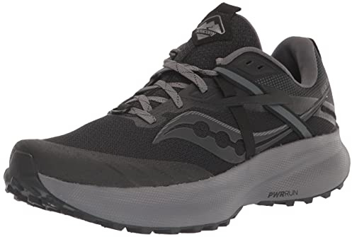 Saucony Men's Ride 15 Tr Trail Running Shoe, Black/Charcoal, 11