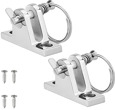 Niciksty 2 Piezas Marine Bisagra de Cubierta 90 ° | Bisagra Acero Inoxidable Liberación Rápida Montaje Superior, Hardware Marino para Yate Embarcaciones Navegación