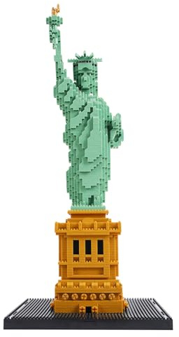 LULUFUN Freiheitsstatue Modellbaukasten-Set,Weltberühmte Architektur Mini-Bausteine, Lernspielzeug und Sammelsets, Spielzeuggeschenke für Kinder und Erwachsene 2810 Stück
