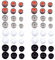 48 Pièces Bouchons d'oreille de Remplacement en Silicone, Coussinets d'oreille pour Casque, Compatibles avec la Plupart des Écouteurs Intra-Auriculaires, 4 Couleurs, 3 Tailles (11/12/13 mm)