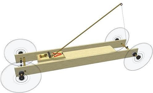 Doc Fizzix Lock-Tight Mousetrap Car Kit: with high-tech Braking System for Science Olympiad and School Projects