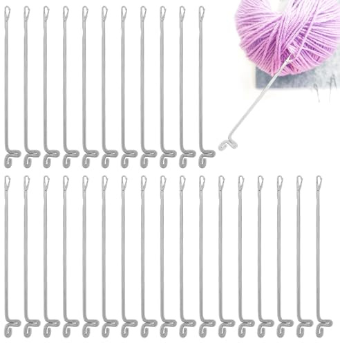 50PCS Latch Hook, Serging Hooks, Stainless Steel Knit Picker Snag Repair Tool, Sewing Needles DIY Weave Knitting Tools for Revamping Sweaters or Socks