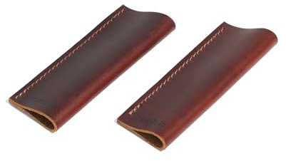Made In Cookware - Leather Handle Covers - Set of 2 - Custom fit to The Carbon Steel Griddle and Grill Press
