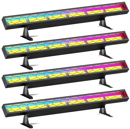 4PCS 450W Wall washer Lumière de scène COB Barre LED Projecteur Wallwasher Lumière de fête, contrôle du DMX Bar LED pour Club Fête Festival éclairage Disco