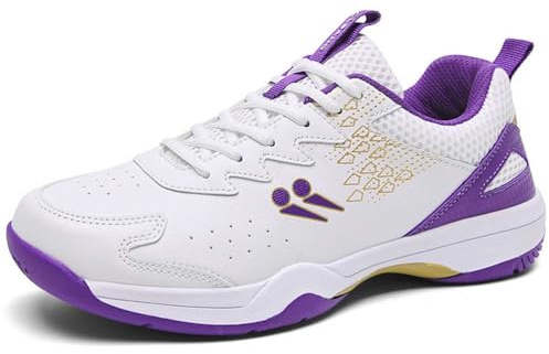 PENXZT Scarpe da Tennis da Badminton da Donna per campi da Interni Leggere,Antiscivolo,comode per Pallamano,Pickleball,Floorball,Padel,Table Tennis,A,39 EU