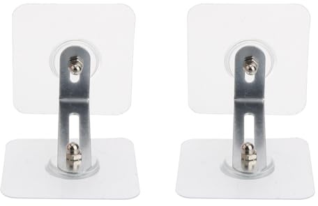 HOMOCONO Wardrobe Anchors Iron and Acrylic Material No Drilling Needed 2 Sets Punch-Free Anti-tilt Silver Colour, and Pet Safety for Furniture in Home Environment