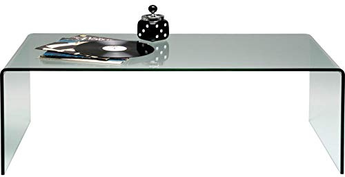 Kare Design Couchtisch Clear Club Basic, Wohnzimmertisch, Beistelltisch, Glastisch, ESG-Glas, rechteckig, 40x120x60 cm (H/B/T)