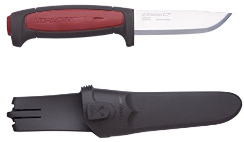 MORAKNIV Pro Couteau fixe Mixte Adulte, Manche polymère Rouge/Noir