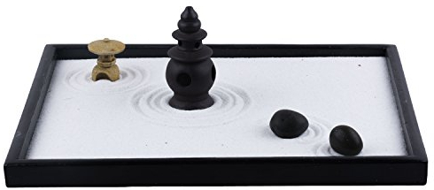 ICNBUYS Zen-Garten Set mit Buddhafigur, japanischer Steinlaterne und Schildkröte