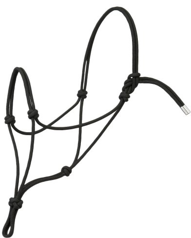 Weaver Leather Silvertip No. 95 Rope Halter Black, Large