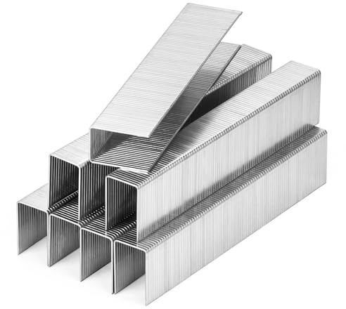 meite J12 Series Staples, 20 Gauge 1/2 Inch (13.2 mm) Crown 7/8 Inch Length Galvanized Fine Wire Staples for Upholstery, Spring Mattresses, Sofas, Coir Palm (1 Case)