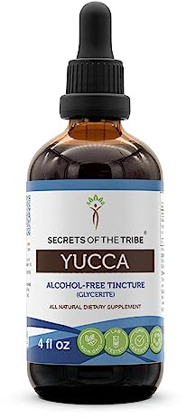 Secrets of the Tribe Yucca Tincture Alcohol-Free Extract, Wildcrafted Yucca (Yucca Glauca) Dried Root 4 FL OZ