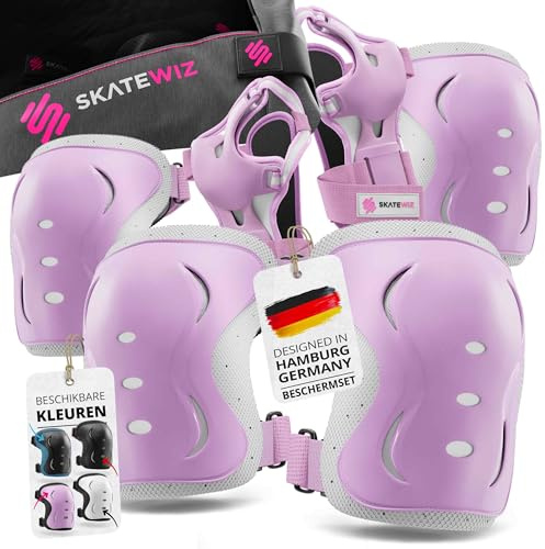 SKATEWIZ Inliner Schoner Erwachsene - Protektoren - Knieschoner Schützer - Schoner Inliner Erwachsene - Schlittschuhe Größe M Pk Weiß