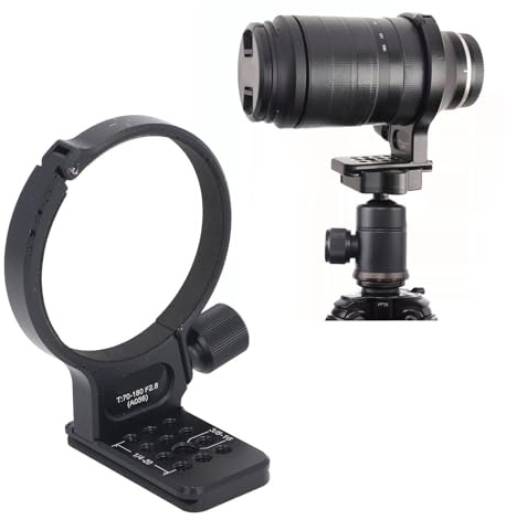 Anello di Montaggio per Treppiede, Collare per Obiettivo in Metallo CNC per T70-180 F2.8 1st, Piastra a Sgancio Rapido Tipo Arca Incorporata da 70 Mm, con Vite da 1/4 e
