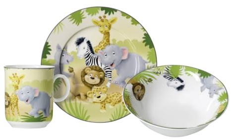 Ritzenhoff & Breker Kindergeschirr Afrikatiere Variante: Kinderset Afrikatiere 3 tlg. Im Geschenkkarton