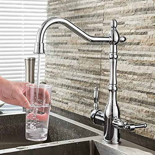 Kitchen Faucet Grifo de Lavabo Grifo de Cocina Cuadrado con Funciones Dobles Grifos Torneira Cozinha Grifo de Cocina 3 en 1 Grifo de Tres vías para Filtro de Agua Kitchen taps for Sink