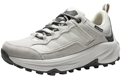 NORTIV 8 Women's Waterproof Hiking Shoes with Arch Support Outdoors Leather Walking Trekking Camping Tennis Workout Cross Training Sneakers Wicklow,Size 6,Khaki,NWUMHI2503