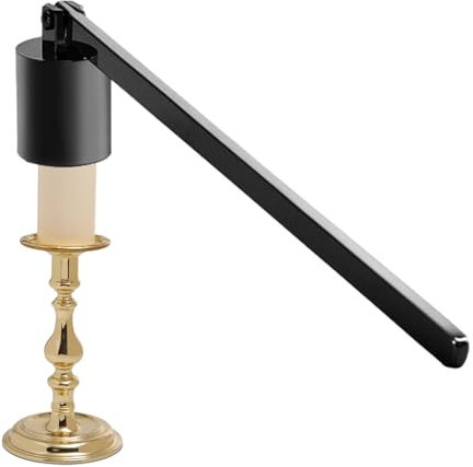 Generico Spegni Candela Vintage - Spegni Candela, Estintore per Candela in Acciaio Inossidabile | Elegante Tappo per Candela, Accessorio per spegnicandele Nero, Arte Decorativa Rustica in Metallo p