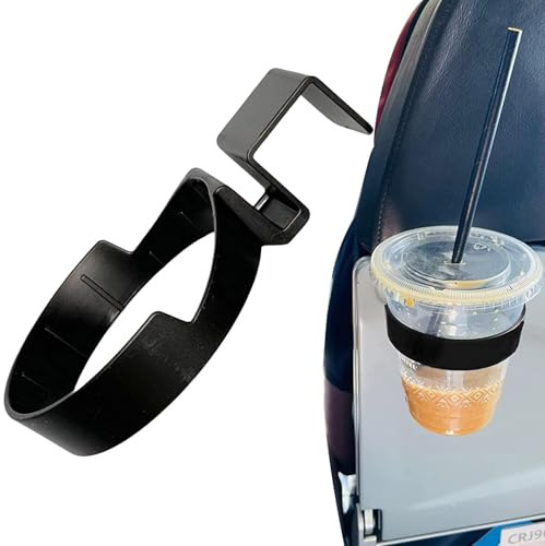Flygplans mugghållare – 10 x 8 cm robust ABS-telefon | Och dryckeshållare | resevänlig handsfree-hållare för flygresor, säkert dryckesställ för flygplan, multifunktion