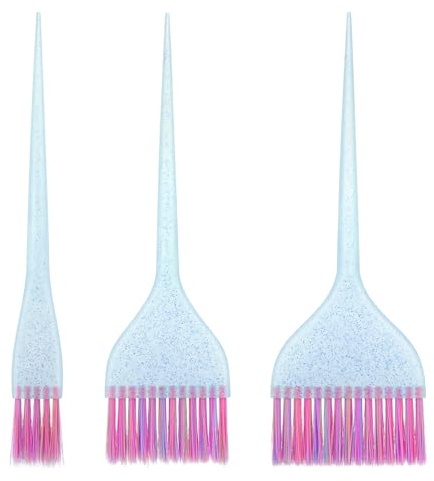 LXUEJIE 3Pcs Hair Dye Brushes, Color Brushes for Hair Stylist, Hairs Colors Brush Glitter Hairs Dye Brush Set Hairing Color Remover, Applicator Brushs for Salon Use Home DIY Dyeing