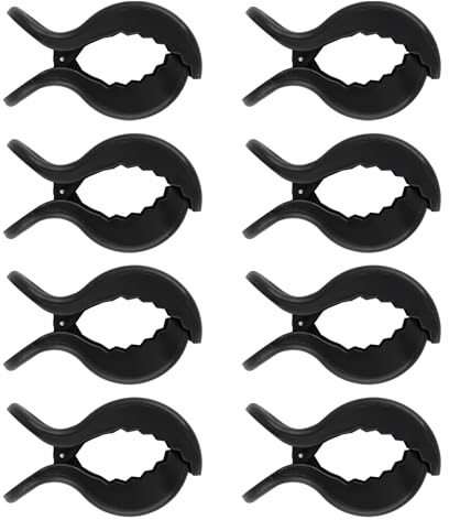 8 clips ajustables, pinzas fuertes para fijar mantas, ropa, protector solar, toallas y accesorios para tumbonas, sillas de ruedas, viajes, camping y vida cotidiana