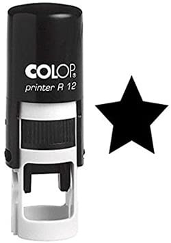 Printtoo Star Self Inking Mini Rubber Stamp Colop Round Decorative Teachers Stamps 12mm