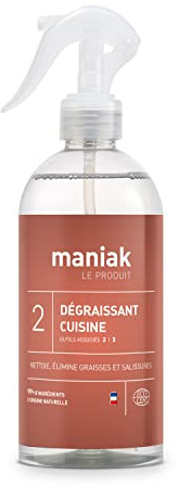 Degraissant Cuisine Ecologique Maniak 500 mL – Produit Nettoyant Apte au Contact Alimentaire