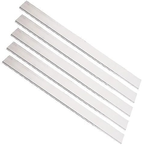 COYOUCO 5Pcs 6061 Barre Plate Solide en Aluminium 3Mm Épaisseur 500Mm Longueur Plaque Plate en Aluminium pour L'Artisanat, Industriel, Usinage, Découpe,10mm
