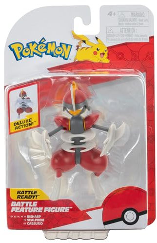 Pokémon PKW3421 - Battle Feature Figure - Caesurio, offizielle bewegliche Figur, 11,5 cm