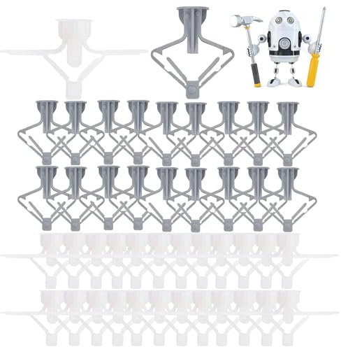 SVOCK 200 Pièces Cheville pour Parpaing Creux, Cheville Placo Charge Lourde, Kit Cheville Creuses, Fixations de Plaques de Plâtre Diy, Cheville pour Pierre, Briques, Béton, Plaques. Vis Non Incluses