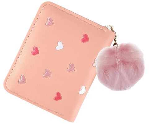 XPEX Geldbeutel mädchen,Geldbeutel Kinder, Nette Portmonee Kinder Portemonnaie Jungen mit Kartenhalter PU Leder Mini Geldbörse Kinder mit Quaste Reißverschluss für Kinder Teens Mädchen Frauen (C)