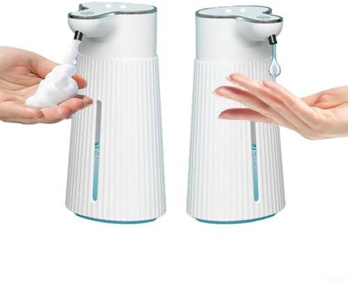 Dolvitrny Dispenser automatico di sapone in schiuma, dispenser di sapone per mani a infrarossi touchless per bagno - Liquidificatore di sapone schiumoso a parete, capacità 400 ml, ABS+PP (schiuma)