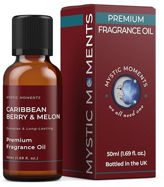 Mystic Moments | Caribbean Berry Melon Fragrance Oil 50ml | Sweet Fruity Tropical Aroma | Fresh Juicy Scent for Candles, Soap & Home Fragrance