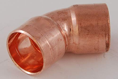 10x Kupferfitting Bogen 18 mm 45 Grad 5041 i/i Lötfitting copper fitting CU