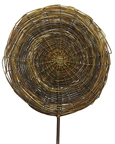 Sichtschutz Weidenbaum Laubbaum klein, Natur. Höhe ca 140 cm (Ø 50 cm Weidengeflecht + 90 cm Stamm) Garten Sichtschutz aus Weide, dekoratives Weidengeflecht – inkl. 2 Jutesäckchen gratis