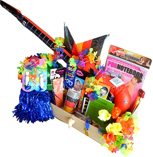 Festefestefeiern JGA Bauchladen mit Füllung Inhalt 100 Teile Artikel Junggesellenabschied Bauchladenfüllung BL 2