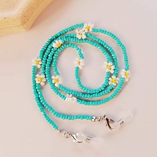SOREZE Perles colorées Masque Sangle Collier Lunettes chaîne Porte-Lunettes Lunettes de Soleil lanière pour Femmes Filles Lunettes Cordon