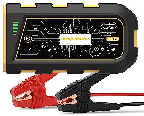 3000A Booster Avviatore Emergenza Per Auto,Y29 Plus Avviatore Batteria auto Portatile per Benzina 8.0L/Diesel 6.5L, USB Type-C, Compatibile con Auto/Moto, Torcia LED 3 Modalità