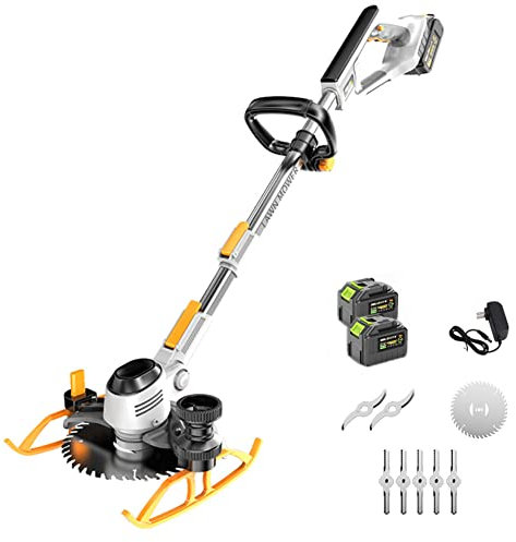 Cortacésped rotativo eléctrico Plegable, cortacésped inalámbrico 3 en 1, cortacésped eléctrico de Empuje Manual, cortacésped inalámbrico con batería de Litio, para reparación y Mantenimiento de césp