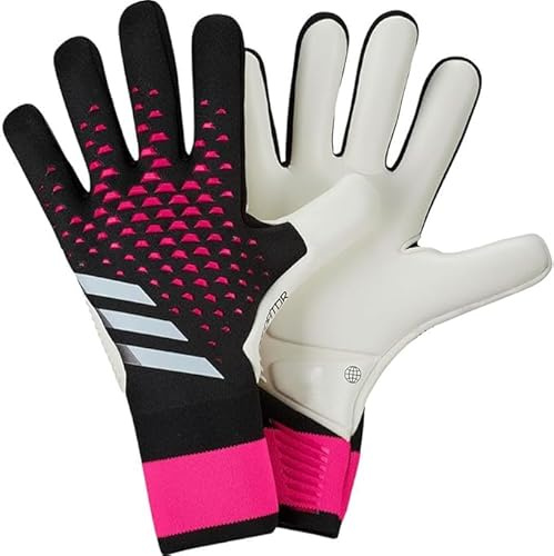 HISTARSTORE5 Guantes de portero de fútbol, guantes de entrenamiento de portero fuerte, antideslizantes y transpirables para adultos y niños (rojo rosa, 6)