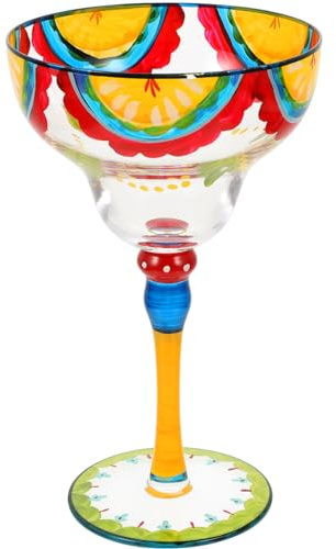 Zerodeko Copas De Margarita Pintadas A Mano Copas De Margarita Decorativas Con Forma De Fruta Mexicanas Sopladas A Mano De Cóctel Con Tallo Copa De Vino Copa De Hielo