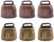 GNHG 6 Stück Kuhglocken aus Metall，Glöckchen Metall Vintage Mini Glocken Bauernhoftiere Schaf Kuh Pferd Haustier Halsband，Antik-Stil，Deko-Accessoires für Glocken