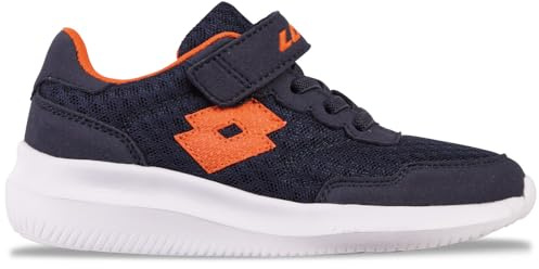 LOTTO Relate K Unisex Kids Basket, Bleu Marine/Orange, 31 EU