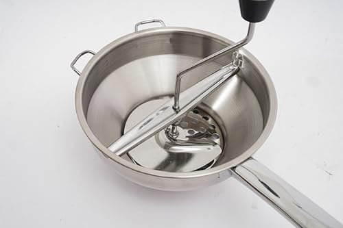Moulin à purée en acier inoxydable - 3 passoires - Pour sauce tomate, compote de pommes, purée de pommes de terre, confiture, nourriture pour bébé