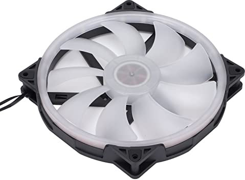 Ventilador Hidráulico de 200 Mm de 4pin PWM RGB Ventilador Grande Volumen Aire, 95cfm Ruido 9-20DBA, Sincronización con /, para la Configuración PC Juegos, 1 Paquete