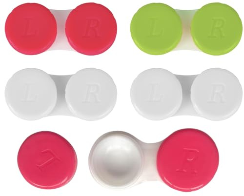Quesuc Estuche Lentillas, Caja Lentillas 5 Piezas, Higiénico Portátil Caja De Lentes De Contacto, Accesorios De Color para Lentes De Contacto para Viajes Diarios como Viajes Y Trabajo