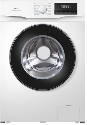 TCL 6kg B Class Energy-Saving Front Load Washer - 1000rpm Fast Spin, Ultra Slim, Multi-Mode Steam Care & Anti-Bacteria, Safety Features Included
