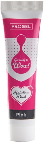 Colorant alimentaire professionnel Rainbow Dust ProGel, rose 25 g